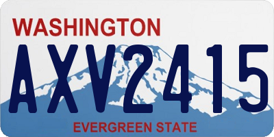 WA license plate AXV2415