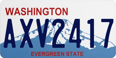 WA license plate AXV2417