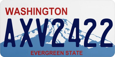 WA license plate AXV2422