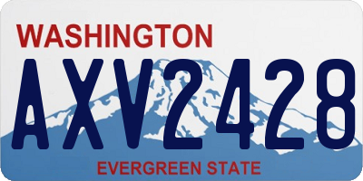 WA license plate AXV2428