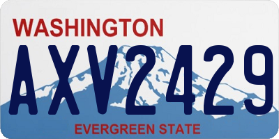 WA license plate AXV2429