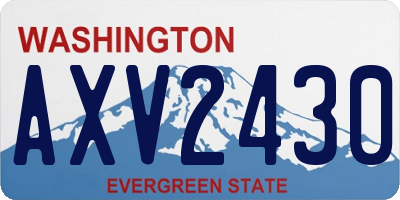 WA license plate AXV2430