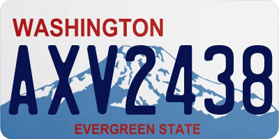 WA license plate AXV2438