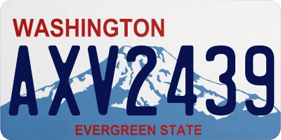 WA license plate AXV2439