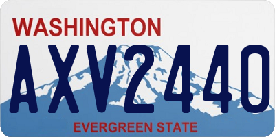 WA license plate AXV2440