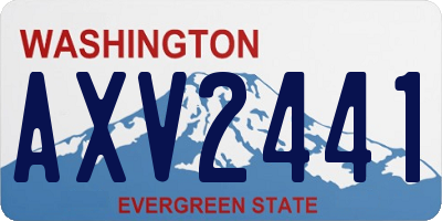 WA license plate AXV2441
