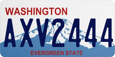 WA license plate AXV2444