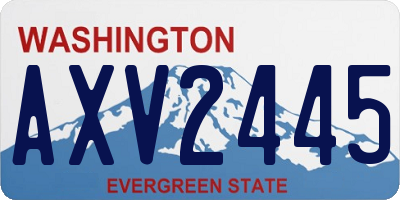 WA license plate AXV2445