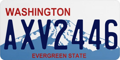 WA license plate AXV2446