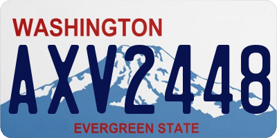 WA license plate AXV2448