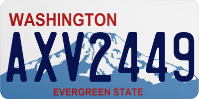 WA license plate AXV2449