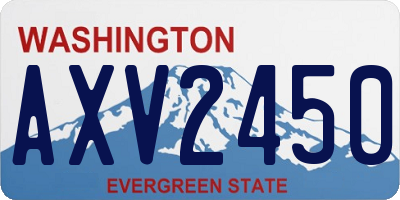 WA license plate AXV2450