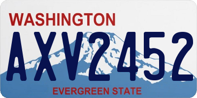 WA license plate AXV2452