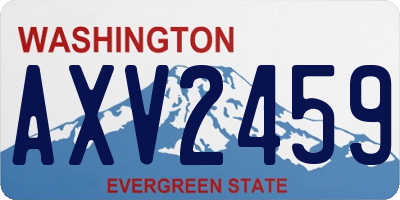 WA license plate AXV2459