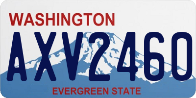 WA license plate AXV2460