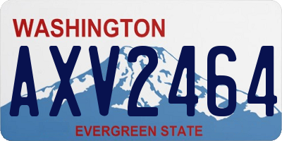 WA license plate AXV2464