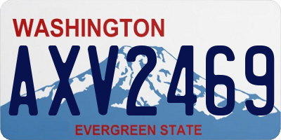 WA license plate AXV2469
