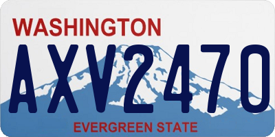 WA license plate AXV2470