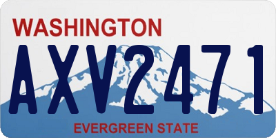 WA license plate AXV2471