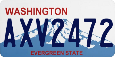 WA license plate AXV2472