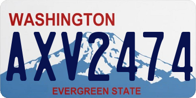 WA license plate AXV2474