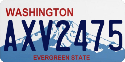 WA license plate AXV2475