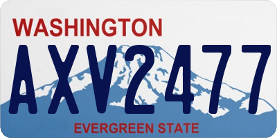 WA license plate AXV2477