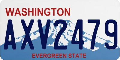 WA license plate AXV2479