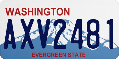 WA license plate AXV2481