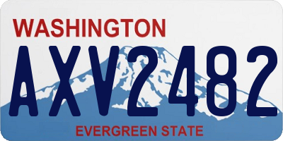 WA license plate AXV2482
