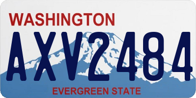 WA license plate AXV2484