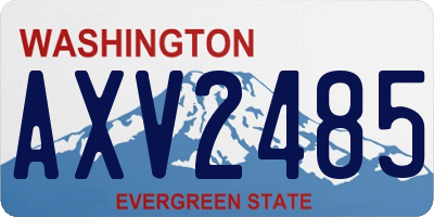 WA license plate AXV2485