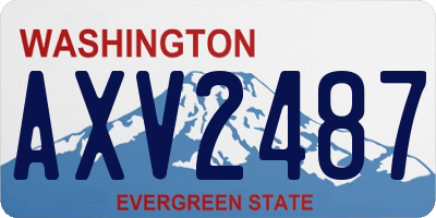 WA license plate AXV2487