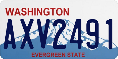 WA license plate AXV2491