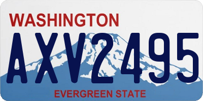 WA license plate AXV2495