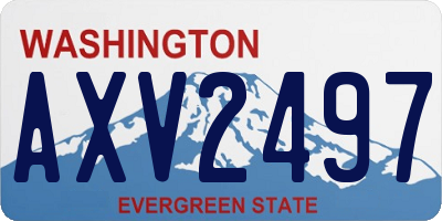 WA license plate AXV2497