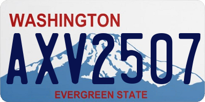 WA license plate AXV2507