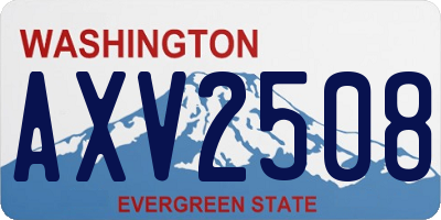 WA license plate AXV2508