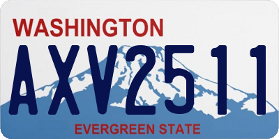 WA license plate AXV2511