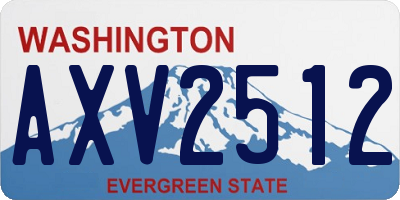 WA license plate AXV2512