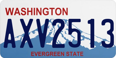 WA license plate AXV2513