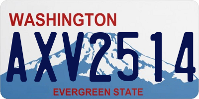 WA license plate AXV2514
