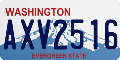 WA license plate AXV2516