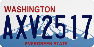 WA license plate AXV2517