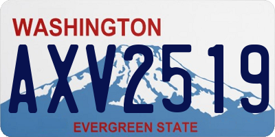 WA license plate AXV2519