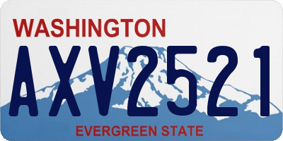 WA license plate AXV2521