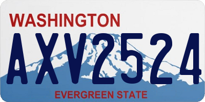 WA license plate AXV2524