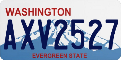 WA license plate AXV2527