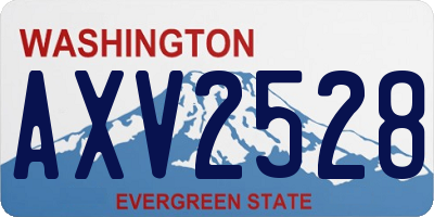 WA license plate AXV2528