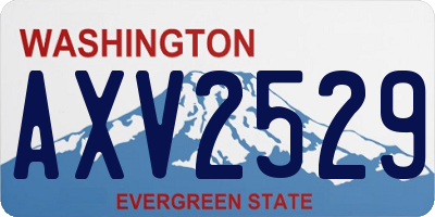WA license plate AXV2529